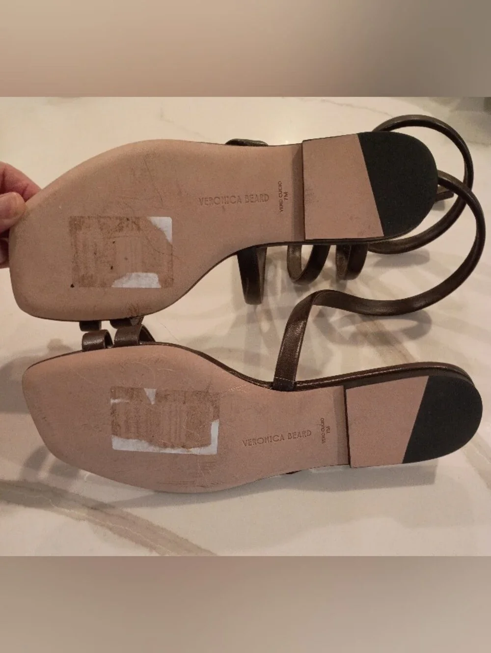 New Without Tags Veronica Beard Allura Brown  Wrap-Around Leather Belted Size 7